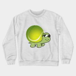 Cool Tennis Ball Turtle Crewneck Sweatshirt